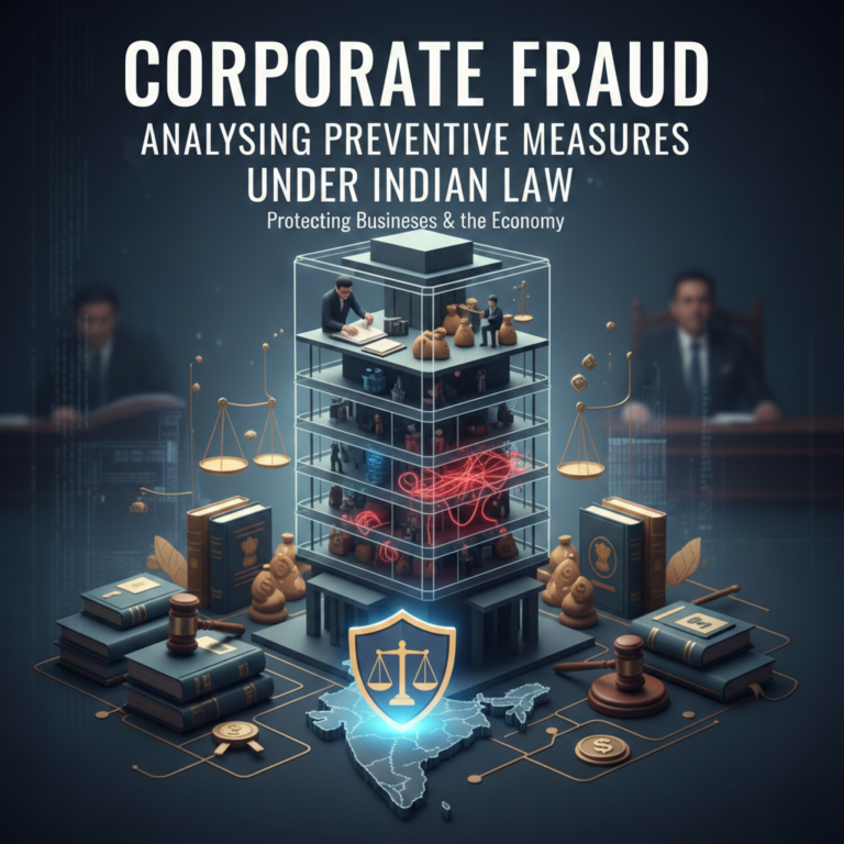 Corporate governance flowchart showing whistleblower mechanisms and fraud prevention strategies in an Indian company