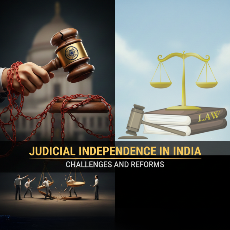 The Supreme Court of India building in New Delhi, symbolizing judicial independence and the guardian of the Constitution